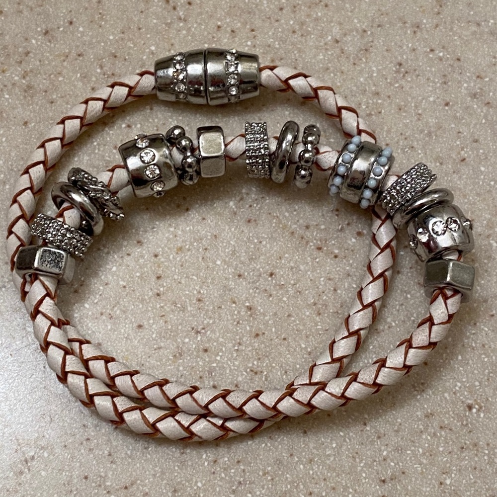Braided Charmed Bracelet Magnetic Closure